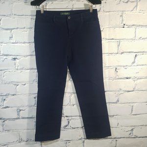 LRL Lauren Ralph Lauren Capri Cropped Pants Navy Blue Women's 2P Petite